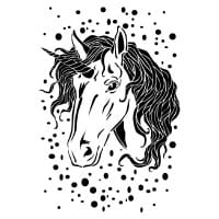 Laser-Kunststoff-Schablone, DIN A4, Einhorn