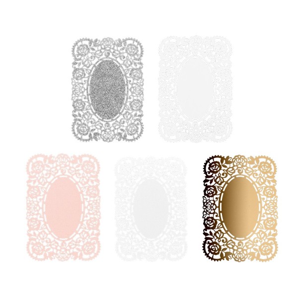 Laser-Kartenaufleger, Rahmen 1, 14,8cm x 10,2cm, 220 g/m², 5 Farben, 20 Stück