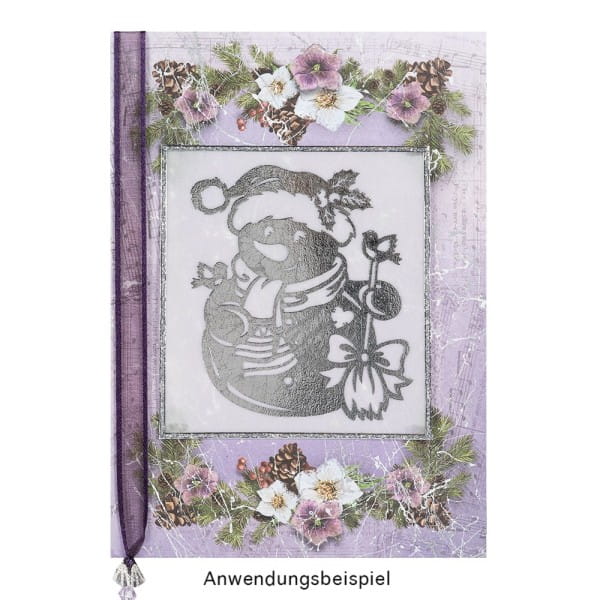 Motiv-Grußkarten, Christrosen-Rahmen, 11,5cm x 16,5cm, 5 Farben, inkl. Umschläge, 10 Stück