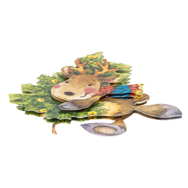 3-D Motive, Niedliche Weihnachts-Elche, 8-9,5cm, 10 Motive