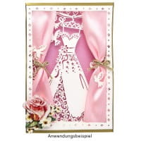 Laser-Grußkarte "Hochzeit 4", 12cm x 18cm, mit Umschlag & fliederfarbenem Einleger