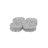 Metall-Ornamente, Design 27, 4,2cm x 4,2cm, silber, 9 Stück