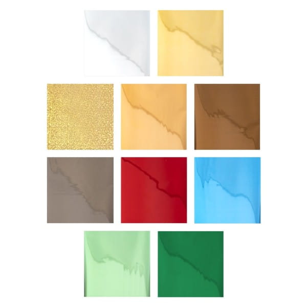 Gel-Klebetransfers & Metallic-Transferfolien, Winterschmuck, 10cm x 30cm, 10 Bogen