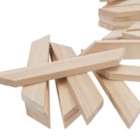 Bastelklötzchen, mit Gehrungsschnitt 2, 16cm x 2,3cm x 0,8cm, glatt geschliffen, 40 Stück