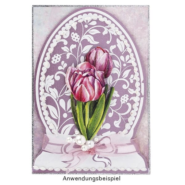 3-D Motive, Frühlingsblumen, 5-9 cm, 10 Stück