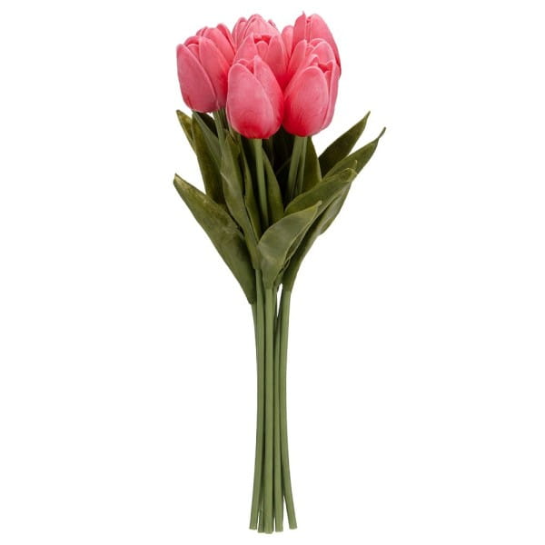 Deko-Blumen, Tulpen, 33cm lang, pink, realistische Optik, 10 Stück