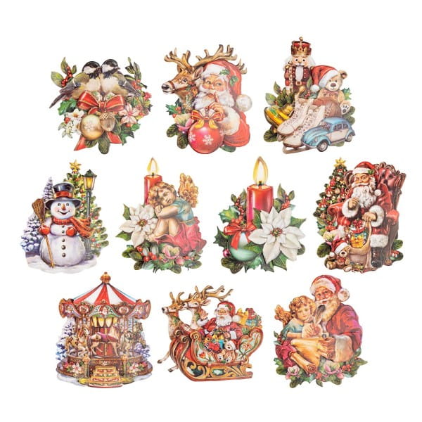 3-D Motive, Weihnachten nostalgisch 2, 8-11cm, 10 Motive