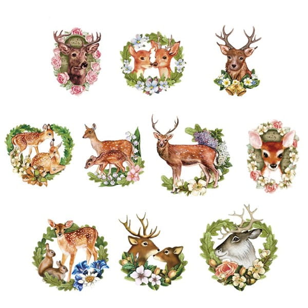 3-D Motive, Wald-Idylle, 6-9cm, 10 Motive