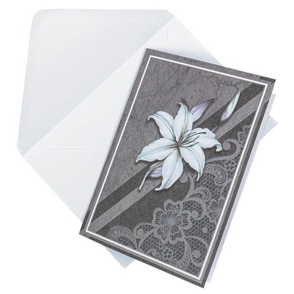 Motiv-Grußkarten, Kondolenz, B6, 230 g/m²,verschiedene Designs, inkl. Umschläge, 10 Stück