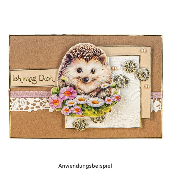 3-D Motive, Niedliche Igel, 7,5-8,5cm, 10 Motive