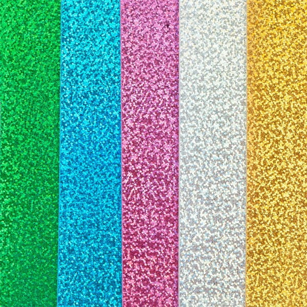 Moosgummi, selbstklebend, Holografie-Effekt, DIN A4, 2mm, verschiedene Farben, 10 Bogen