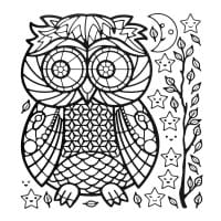 Sticker XL, Eulen, verschiedene Farben, 10 Bogen