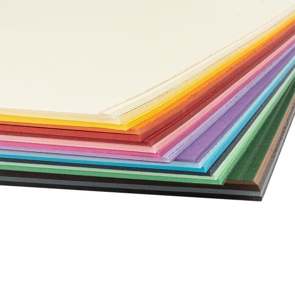 Tonkarton, DIN A4, 220g/m², 20 verschiedene Farben, 100 Bogen