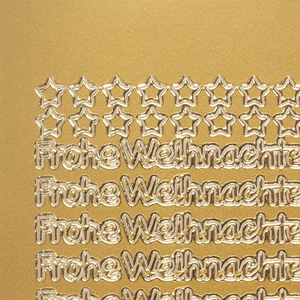 Sticker, Schrift, Frohe Weihnachten, gold