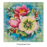 Diamond-Painting-Grußkarte, Christrosen, 16cm x 16cm, inkl. Zubehör