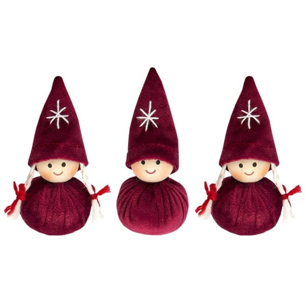 Winter-Püppchen, Finja & Manni, 9cm hoch, 3 Stück