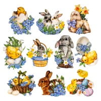 3-D Motive, Frühlingsboten, 6-10cm, 10 Motive
