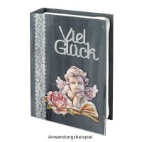3-D Relief-Sticker, Vintage-Rosengrüße 5, verschiedene Größen, selbstklebend