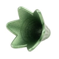 Blütenkelche, Petunien, metallic-matt, 1,8cm x 2cm, tannengrün, 20 Stück