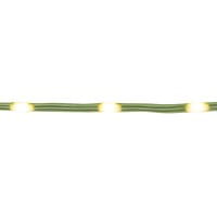 LED-Micro-Lichterkette, warmweiß, inkl. Timer, grünes Soft-Kabel, 50er