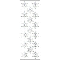 Kristallkunst, Stern-Ornament, 10cm x 30cm, selbstklebend, klar irisierend
