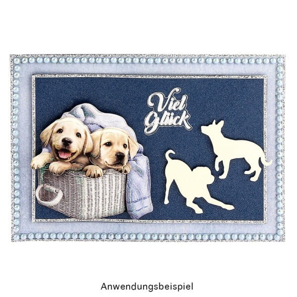 Jumbo-Stanzer, Hunde, 6,8cm x 6,7cm