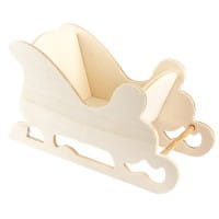 Deko-Schlitten, Design 4, 9,5cm x 17,5cm x 7,5cm, natur