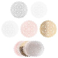 XL-Laser-Ornamente, Zierdeckchen 2, verschiedene Farben, Ø 20cm, 10 Stück
