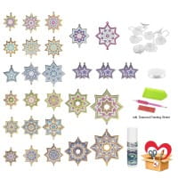 Bastelbox: Diamond-Painting-Sterne, Modern, 41-teilig