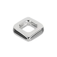 Perlenrahmen, Design 2, 1,3cm x 1,3cm, silberfarben, 33 Stück