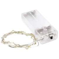 LED-Draht-Lichterkette, micro, wasserfest, warmweiß, 20er