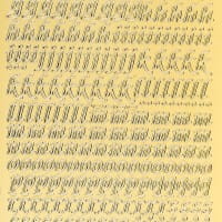 Sticker, Alphabet 1 Kleinbuchstaben, Spiegelfolie gold