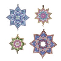 Bastelbox: Diamond-Painting-Sterne, Modern, 41-teilig