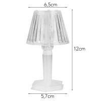 LED-Tischlämpchen, Kristalloptik 2, transparent, 12cm hoch, 2 Stück