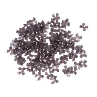 Miniatur-Schmuckstein-Schleifen, transparent, 0,9cm x 1cm x 0,2cm, aubergine, 100 Stück