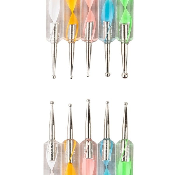 Rundkopfnadeln für Easy Dotting, Punktierungswerkzeuge mit Metall-Spitzen, 5 Stück