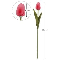 Deko-Blumen, Tulpen, 33cm lang, pink, realistische Optik, 10 Stück