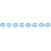 Perlen-Band, 10m lang, Perlen: Ø 3mm, transparent, hellblau