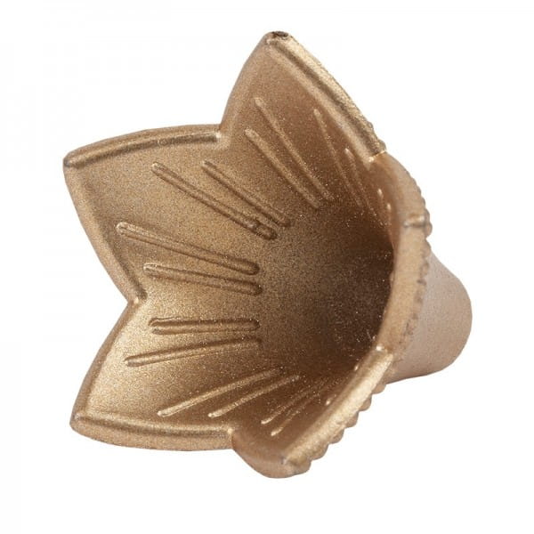 Blütenkelche, Glockenblumen, 1,7cm hoch, Ø 1,5cm, metallic-matt antikgold, 50 Stück