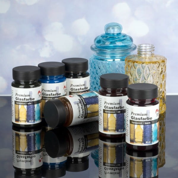 Premium-Glasfarbe, transparent, goldgelb, 90ml