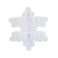 Wabenobjekte "Eiskristall" zum Aufkleben, weiß, 8,5cm x 3,7cm, 5 Stück