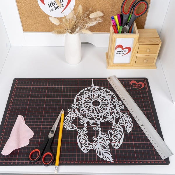 Silhouetten-Laser-Schablone, 28,9cm x 19,6cm, Traumfänger
