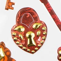 Chaton-Relief-Sticker, Schlüssel 1, 12,5 x 20,5 cm
